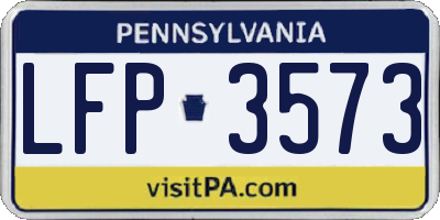 PA license plate LFP3573