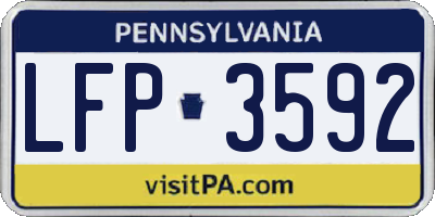 PA license plate LFP3592