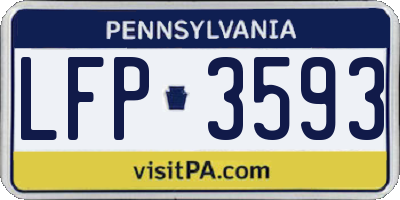 PA license plate LFP3593