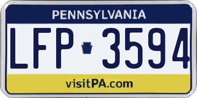 PA license plate LFP3594