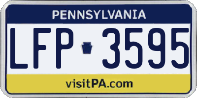 PA license plate LFP3595