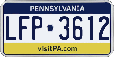 PA license plate LFP3612