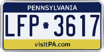 PA license plate LFP3617