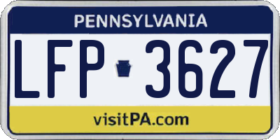 PA license plate LFP3627