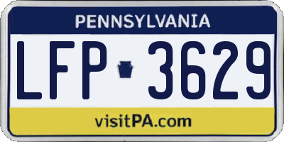 PA license plate LFP3629