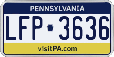 PA license plate LFP3636