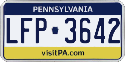 PA license plate LFP3642