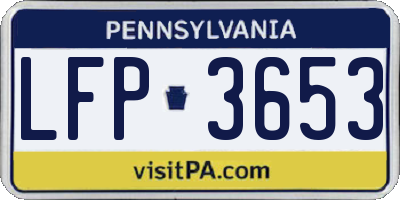 PA license plate LFP3653