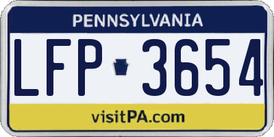 PA license plate LFP3654