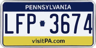 PA license plate LFP3674