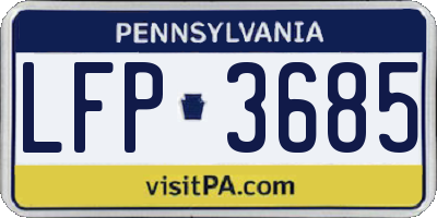 PA license plate LFP3685