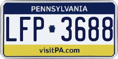 PA license plate LFP3688