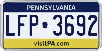 PA license plate LFP3692