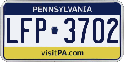 PA license plate LFP3702