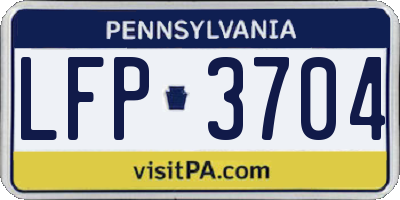 PA license plate LFP3704