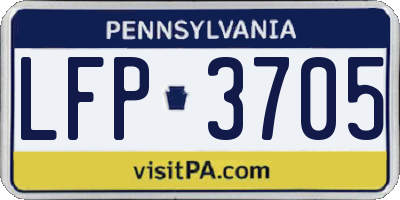 PA license plate LFP3705
