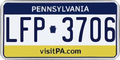 PA license plate LFP3706