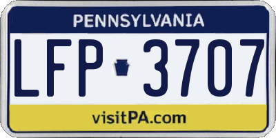 PA license plate LFP3707