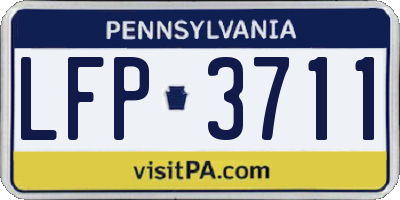 PA license plate LFP3711