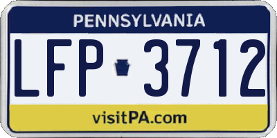 PA license plate LFP3712