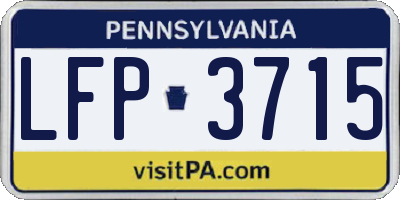 PA license plate LFP3715