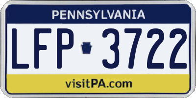 PA license plate LFP3722