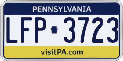 PA license plate LFP3723