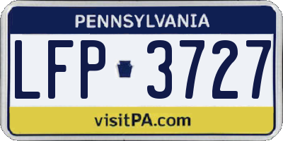 PA license plate LFP3727