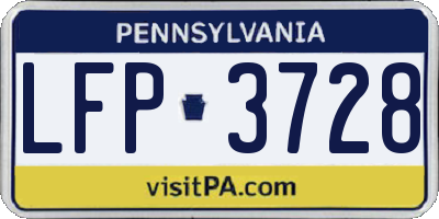PA license plate LFP3728