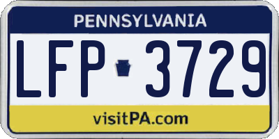 PA license plate LFP3729