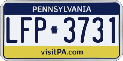 PA license plate LFP3731