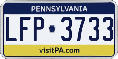 PA license plate LFP3733