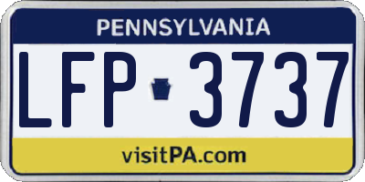 PA license plate LFP3737