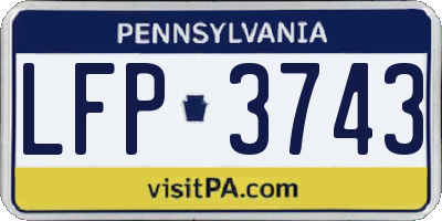 PA license plate LFP3743