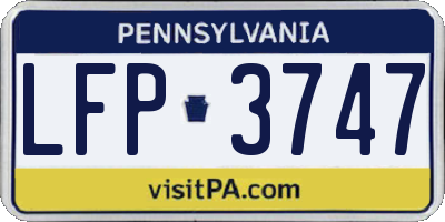 PA license plate LFP3747