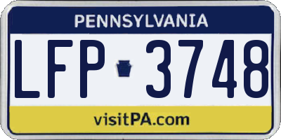 PA license plate LFP3748
