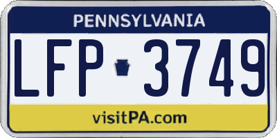 PA license plate LFP3749