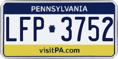 PA license plate LFP3752
