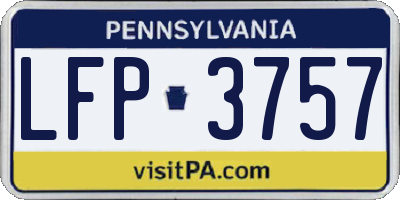 PA license plate LFP3757