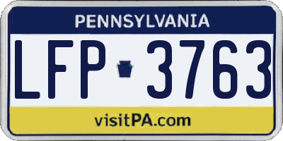 PA license plate LFP3763