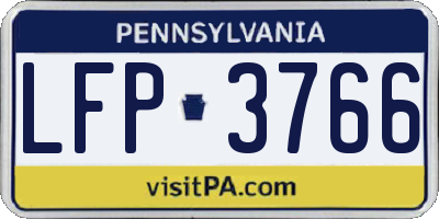 PA license plate LFP3766