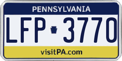 PA license plate LFP3770