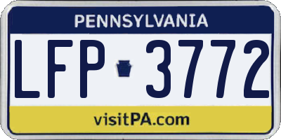 PA license plate LFP3772