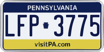 PA license plate LFP3775