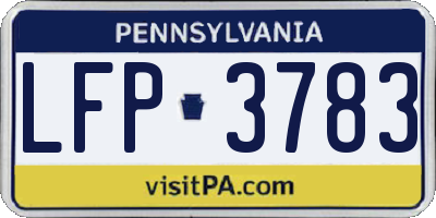 PA license plate LFP3783