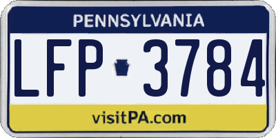 PA license plate LFP3784