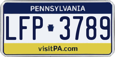 PA license plate LFP3789