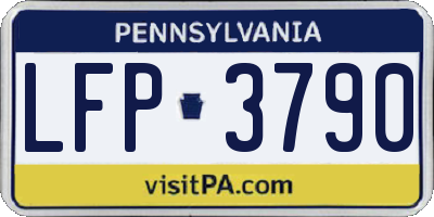 PA license plate LFP3790