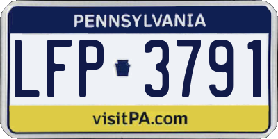 PA license plate LFP3791