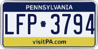 PA license plate LFP3794